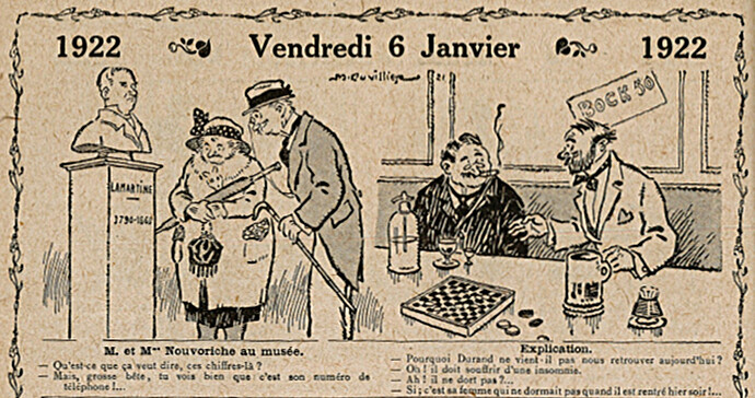 Almanach Vermot 1922 - 1 - Vendredi 6 janvier 1922