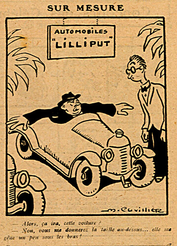 Le Pêle-Mêle 1928 - n°221 - page 7 - Sur mesure - 13 mai 1928
