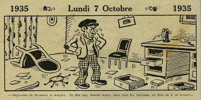 Almanach Vermot 1935 - 26 - Lundi 7 octobre 1935