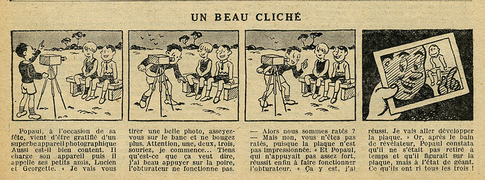 Le Petit Illustré 1933 - n°1483 - page 4 - Un beau cliché - 12 mars 1933