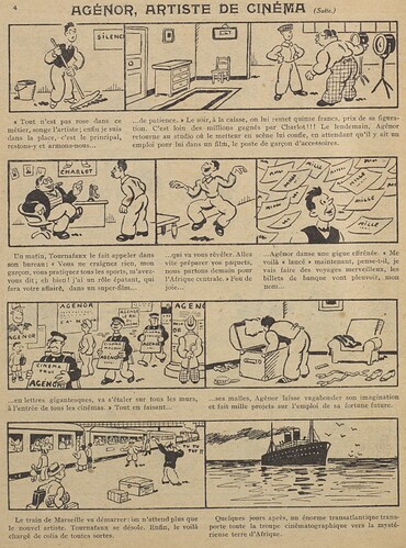 Guignol 1930 - n°136 - Agénor artiste de cinéma - 5 janvier 1930 - page 4