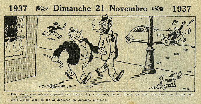 Almanach Vermot 1937 - 33 - Dimanche 21 novembre 1937