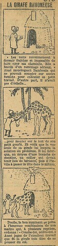 Cuvillier - Le Petit Illustré - n°1208 - 4 décembre 1927 - 2 - La girafe ramoneuse