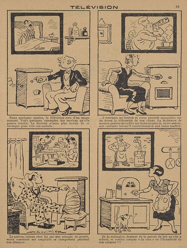 Guignol 1935 - n°14 - page 33 - Télévision - 7 avril 1935