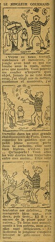 Cri-Cri 1927 - n°464 - page 14 - Le jongleur gourmand - 18 août 1927