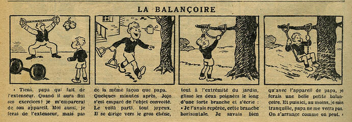 Le Petit Illustré 1932 - n°1466 - page 14 - La balançoire - 13 novembre 1932
