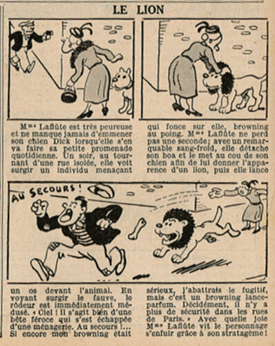 Le Petit Illustré 1935 - n°1613 - page 12 - Le lion - 8 septembre 1935