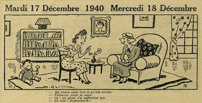 Almanach Vermot 1940 - 31 - Mardi 17 et Mercredi 18 décembre 1940