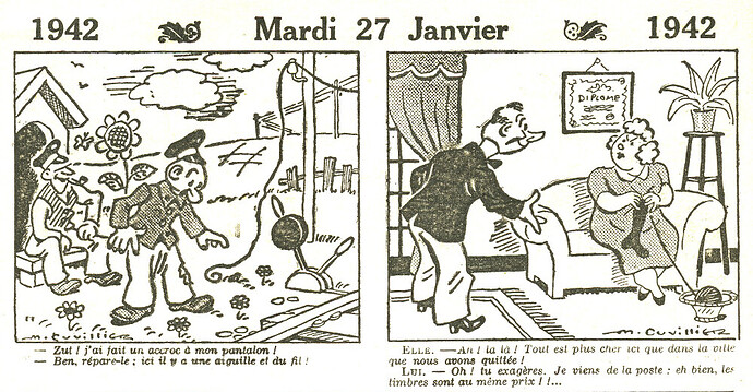 Almanach Vermot 1942 - 10 - Mardi 27 janvier 1942
