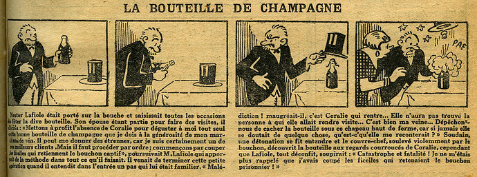 L'Epatant 1927 - n°1002 - page 13 - La bouteille de champagne - 13 octobre 1927