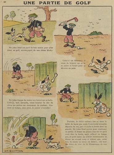 Guignol 1930 - n°148 - page 40 - Une partie de golf - 6 juillet 1930