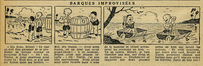 Le Petit Illustré 1932 - n°1452 - page 12 - Barques imrovisées - 7 août 1932