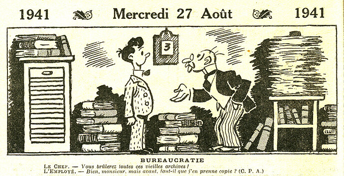 Almanach Vermot 1941 - 32 - Mercredi 27 août 1941