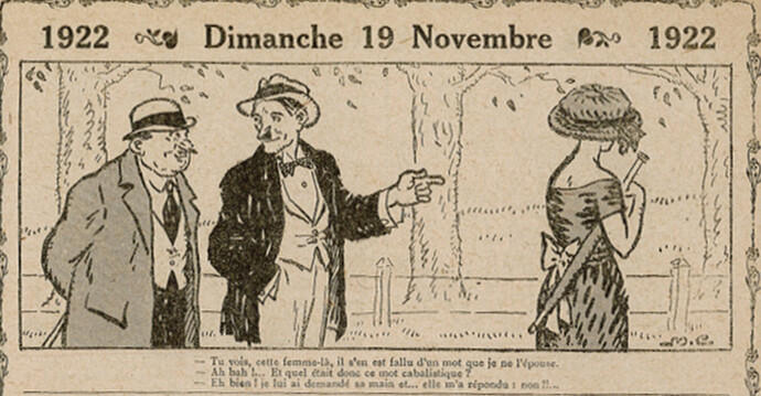 Almanach Vermot 1922 - 41 - Dimanche 19 novembre 1922