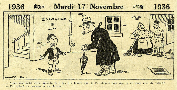 Almanach Vermot 1936 - 23 - Mardi 17 novembre 1936