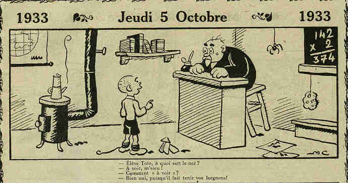 Almanach Vermot 1933 - 39 - Jeudi 5 octobre 1933
