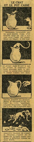 Le Petit Illustré 1932 - n°1422 - page 2 - Le chat et le pot cassé - 10 janvier 1932