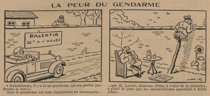 Guignol 1933 - n°229 - La peur du gendarme - 19 février 1933 - page 47