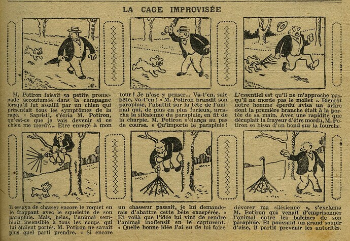 Cri-Cri 1927 - n°449 - page 7 - La cage improvisée - 5 mai 1927
