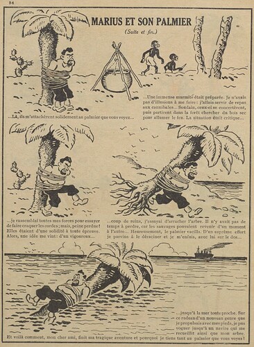 Guignol 1930 - n°138 - page 34 - Marius et son palmier - 2 février 1930