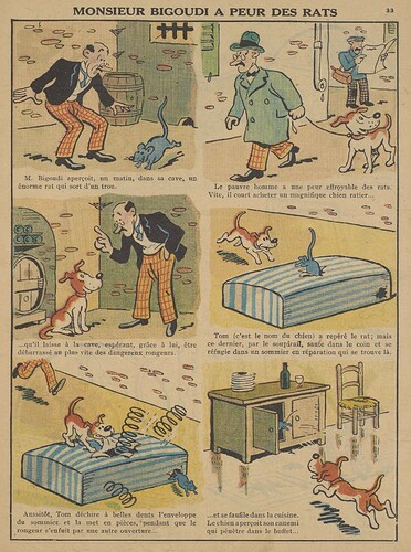 Guignol 1934 - n°29 - page 33 - Monsieur Bigoudi a peur des rats - 22 juillet 1934