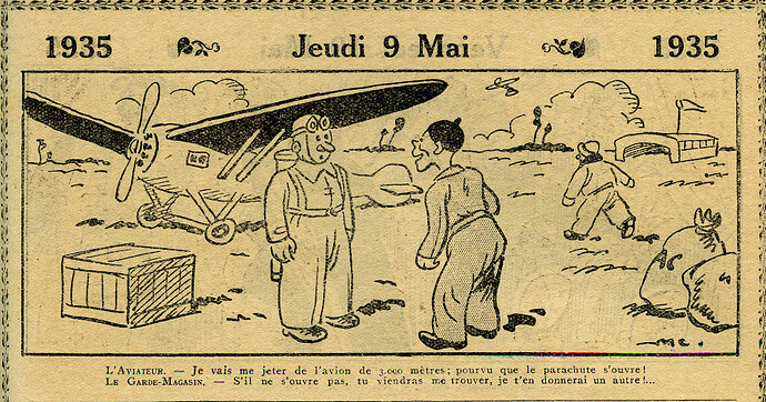 Almanach Vermot 1935 - 14 - Jeudi 9 mai 1935
