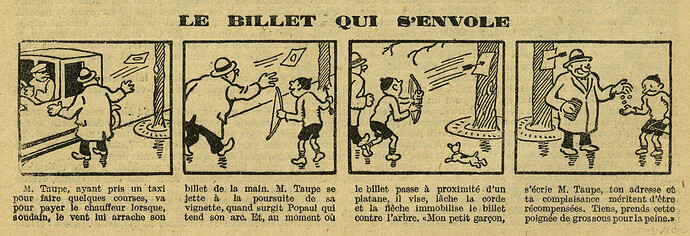 Le Petit Illustré 1928 - n°1216 - Le billet qui s'envole - 29 janvier 1928 - page 12
