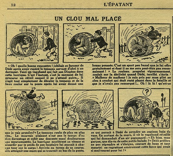 L'Epatant 1929 - n°1116 - page 12 - Un clou mal placé - 19 décembre 1929