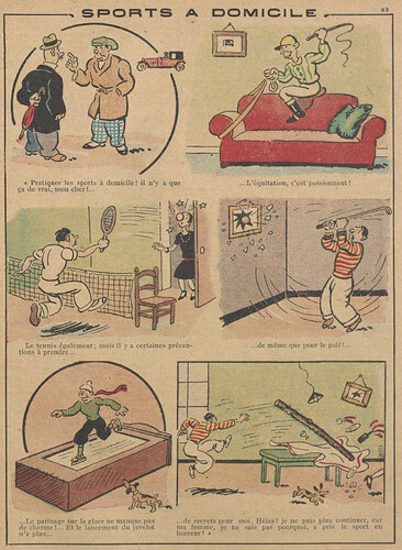 Guignol 1929 - n°122 - Sports à domicile - 2 juin 1929 - page 43