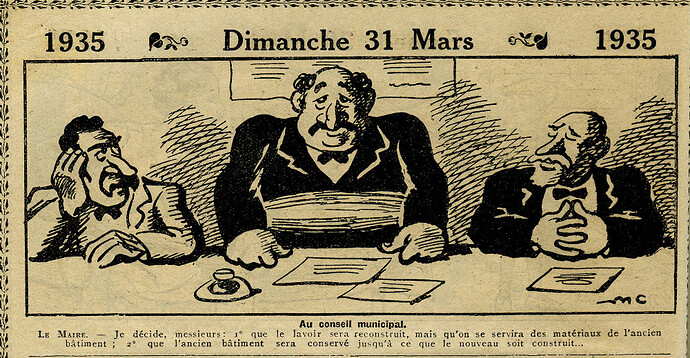 Almanach Vermot 1935 - 10 - Dimanche 31 mars 1935