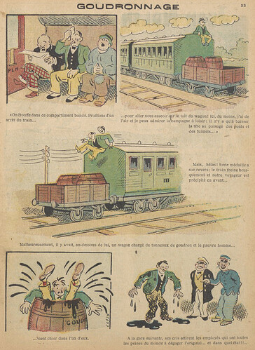 Guignol 1928 - n°102 - Goudronnage - 5 août 1928 - page 33