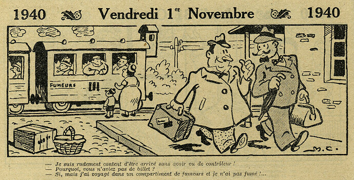 Almanach Vermot 1940 - 25 - Vendredi 1er novembre 1940