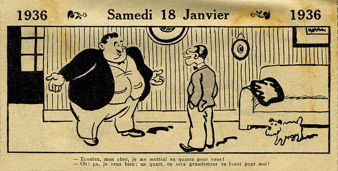 Almanach Vermot 1936  -1 - Samedi 18 janvier 1936