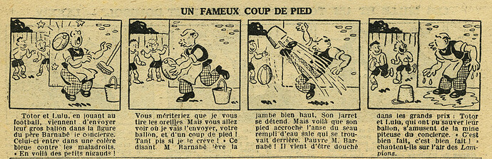 Le Petit Illustré 1930 - n°1333 - page 15 - Un fameux coup de pied - 27 avril 1930