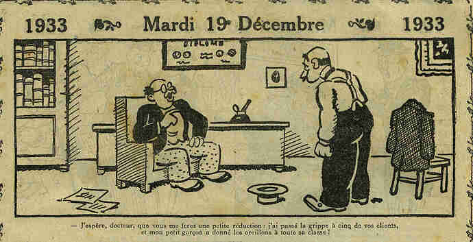 Almanach Vermot 1933 - 50 - Mardi 19 décembre 1933