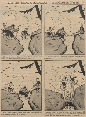 Guignol 1933 - n°233 - Une situation fâcheuse - 19 mars 1933 - page 47