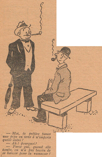 Le Pêle-Mêle 1927 - n°193 - page 7 - Moi je préfére fumer une pipe en terre à n'importe quelle autre - 30 octobre 1927