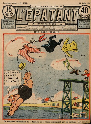 L'Epatant 1937 - n°1511 - Une sale blague - 15 juillet 1937 - page 1