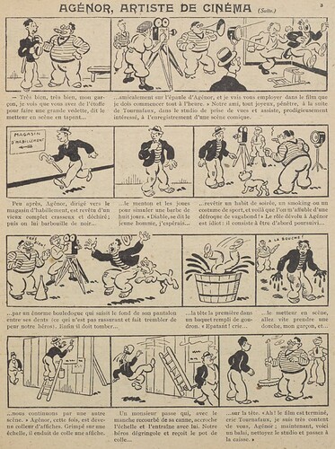 Guignol 1930 - n°136 - Agénor artiste de cinéma - 5 janvier 1930 - page 3