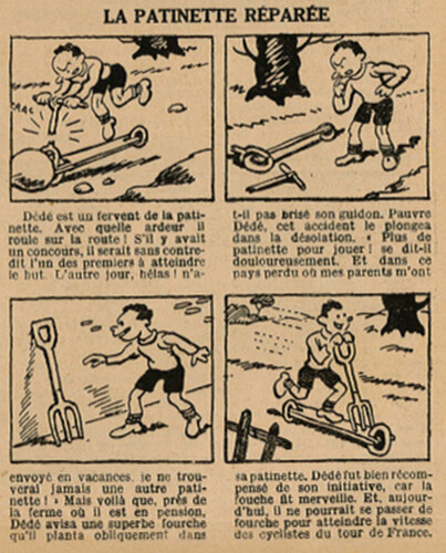 Le Petit Illustré 1935 - n°1597 - La patinette réparée - 19 mai 1935 - page 14