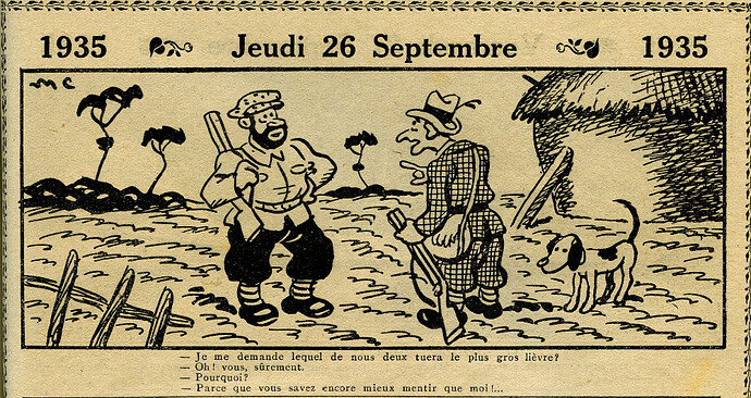 Almanach Vermot 1935 - 25 - Jeudi 26 septembre 1935