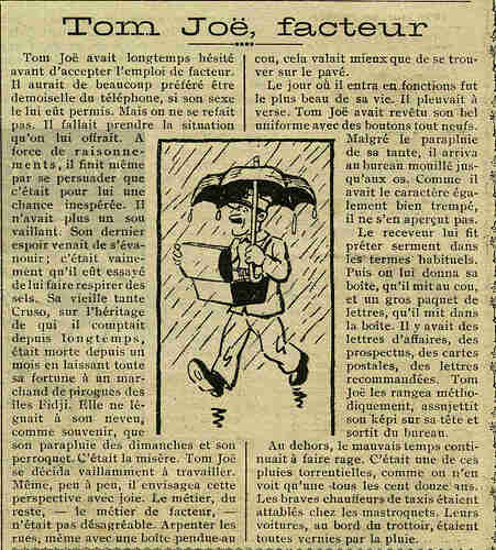 Almanach Vermot 1933 - 17 - Tom Joë facteur - Mardi 11 avril 1933