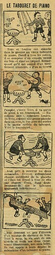 Le Petit Illustré 1928 - n°1232 - page 2 - Le tabouret de piano - 20 mai 1928