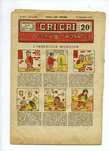 Cri-Cri 1924 n°311 - 11 septembre 1924