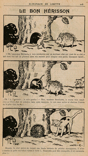 Almanach LISETTE 1932 - Le bon hérisson