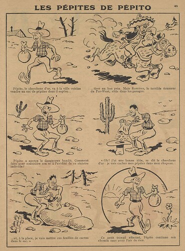 Guignol 1935 - n°15 - page 45 - Les pépites de Pépito - 14 avril 1935