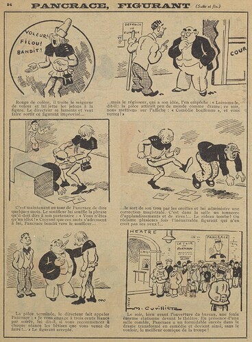 Guignol 1930 - n°147 - page 34 - Pancrace figurant - 15 juin 1930