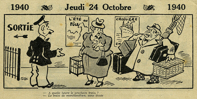 Almanach Vermot 1940 - 23 - Jeudi 24 octobre 1940
