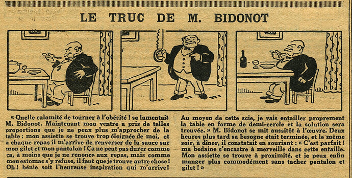 L'Epatant 1929 - n°1113 - page 12 - Le truc de M. Bidonot - 28 novembre 1929