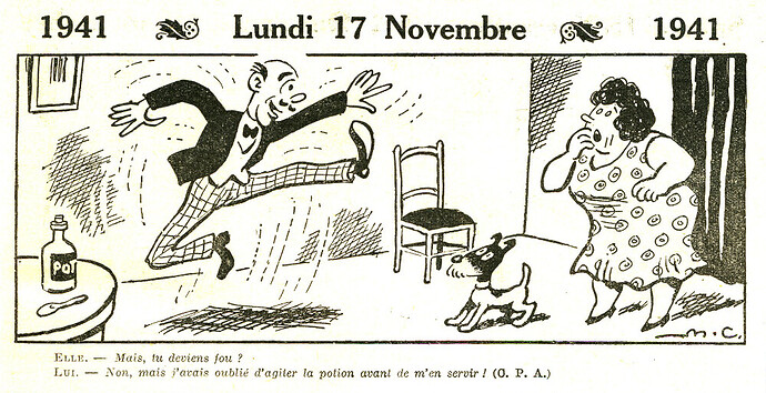 Almanach Vermot 1941 - 42 - Lundi 17 novembre 1941